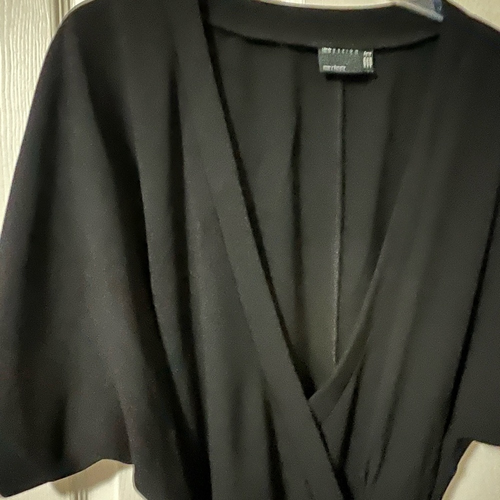 Black Kimono styled wrap Dress